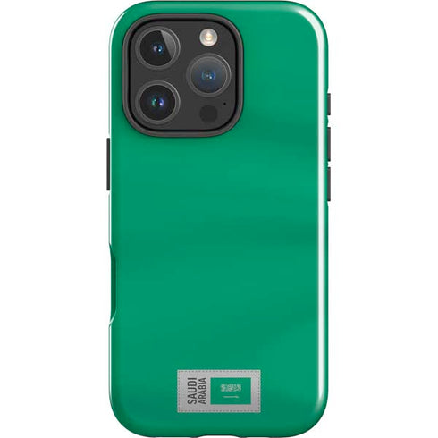 Saudi Arabia Soccer Flag iPhone 16 Pro Max Impact Case